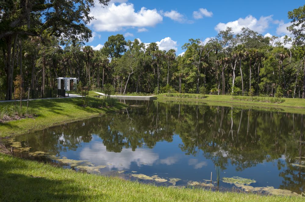 retention pond safety, retention pond, church campus,